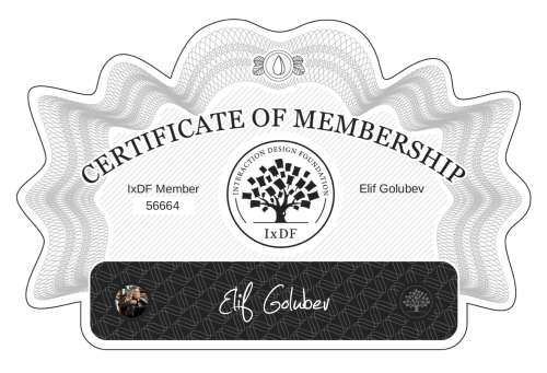 Elif's Certificate of membership