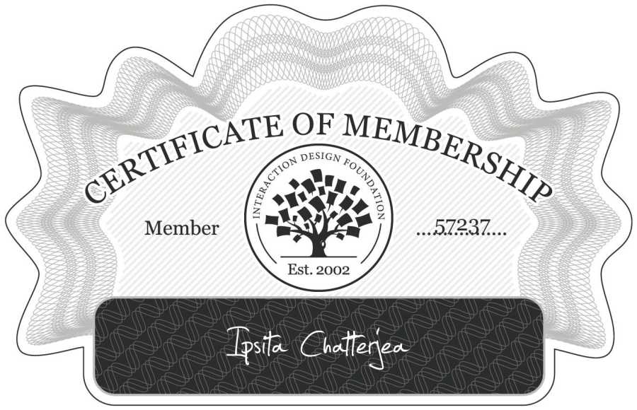 Ipsita Chatterjea: Certificate of Membership