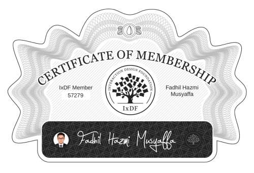 Fadhil's Certificate of membership