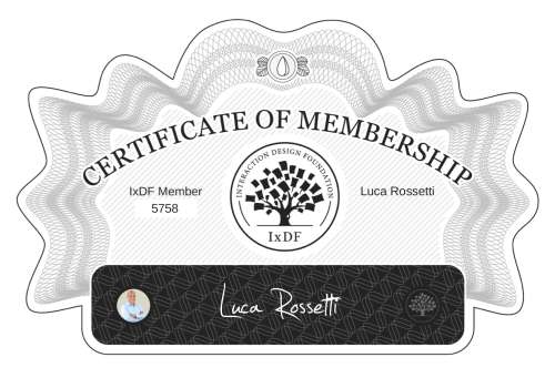 Luca's Certificate of membership