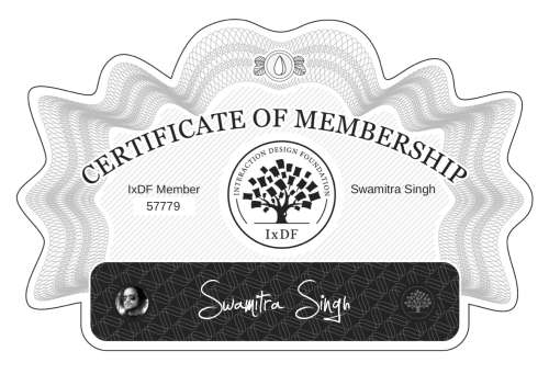 Swamitra's Certificate of membership