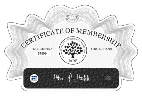 Hiba's Certificate of membership