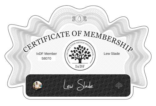 Lew's Certificate of membership