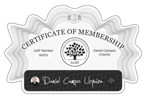 Daniel's Certificate of membership