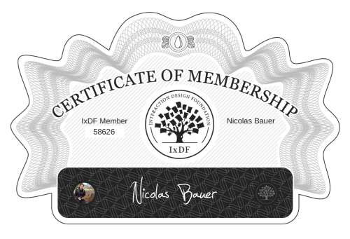 Nicolas's Certificate of membership