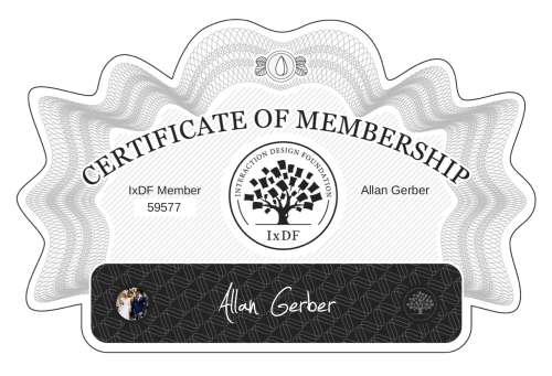 Allan's Certificate of membership