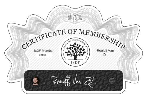 Roeloff's Certificate of membership
