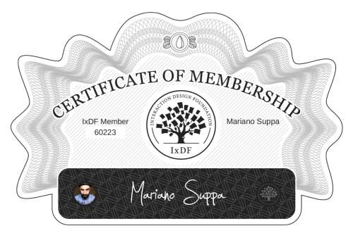 Mariano's Certificate of membership