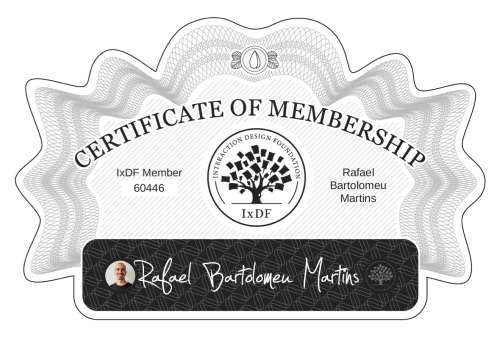 Rafael's Certificate of membership