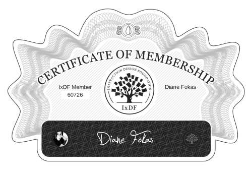 Diane's Certificate of membership