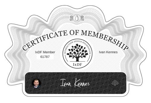 Ivan's Certificate of membership