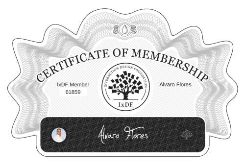 Alvaro's Certificate of membership