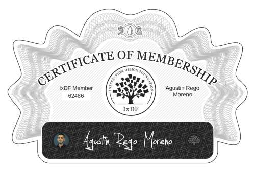 Agustin's Certificate of membership