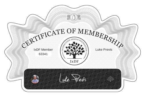 Luke's Certificate of membership