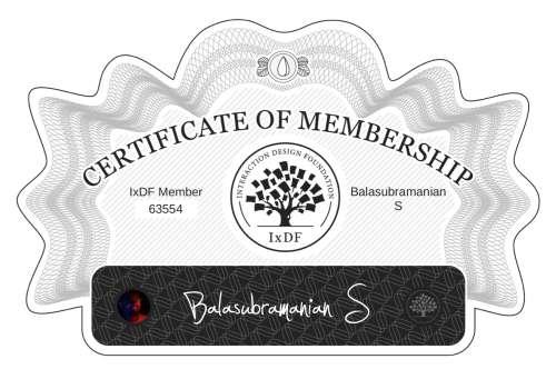 Balasubramanian's Certificate of membership