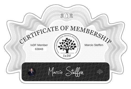 Marcio's Certificate of membership
