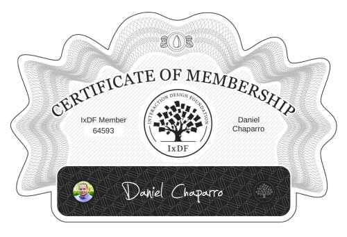 Daniel's Certificate of membership