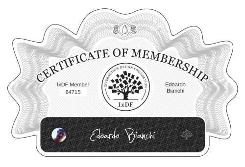 Edoardo's Certificate of membership