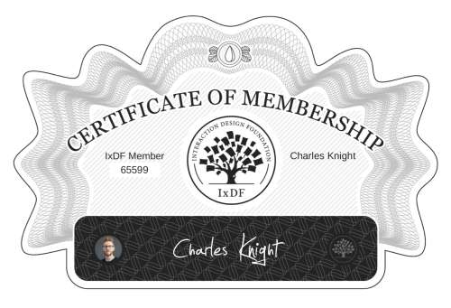 Charles's Certificate of membership