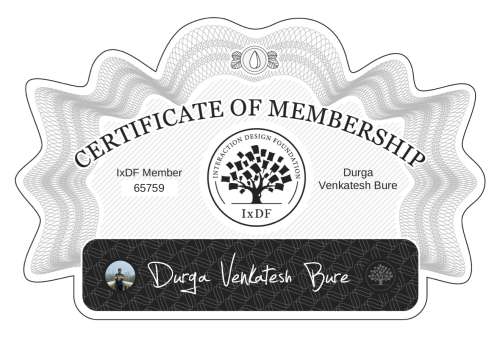 Durga's Certificate of membership