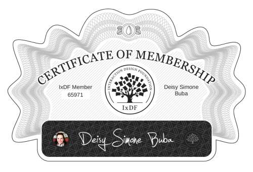 Deisy's Certificate of membership