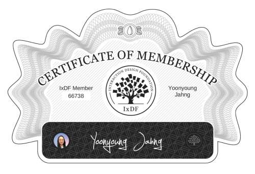 Yoonyoung's Certificate of membership