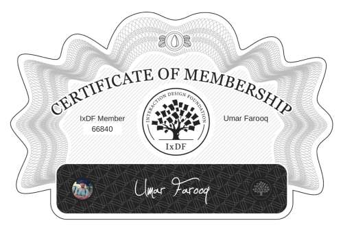 Umar's Certificate of membership