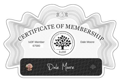 Dale's Certificate of membership