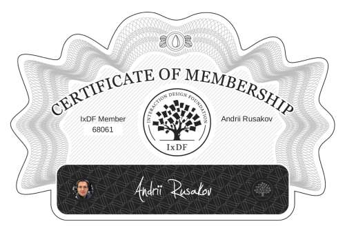 Andrii's Certificate of membership