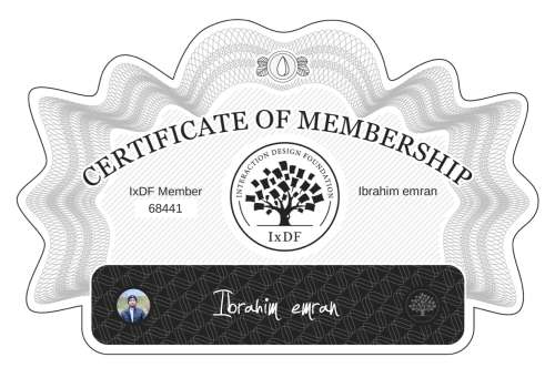 Ibrahim's Certificate of membership