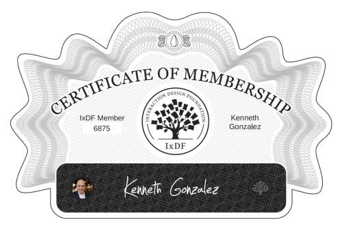 Kenneth's Certificate of membership