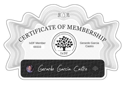 Gerardo's Certificate of membership