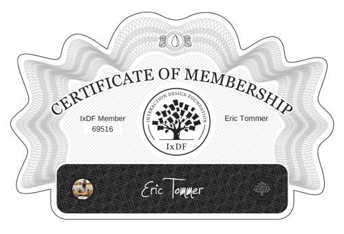 Eric's Certificate of membership