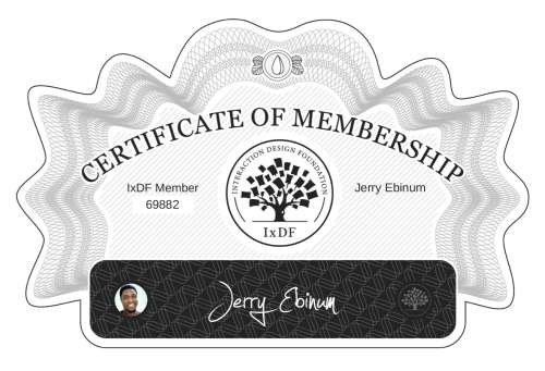Jerry's Certificate of membership