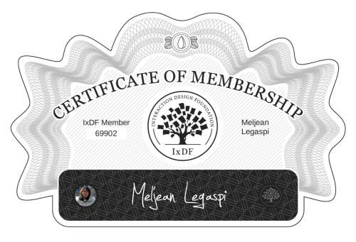 Meljean's Certificate of membership