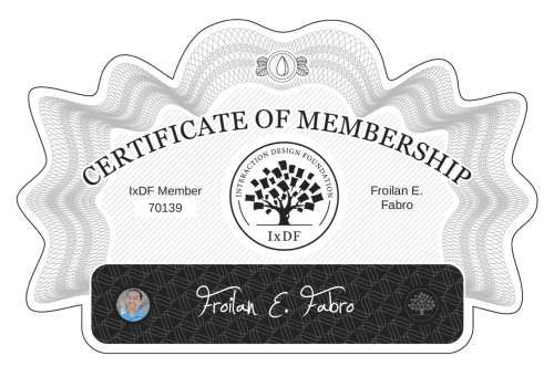 Froilan's Certificate of membership