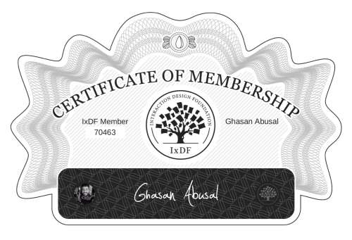 Ghasan's Certificate of membership