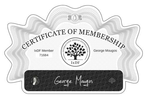 George's Certificate of membership