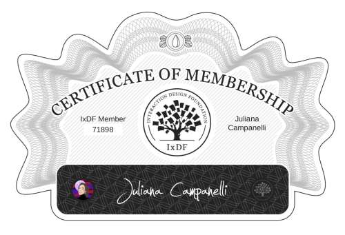 Juliana's Certificate of membership