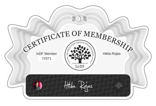 Hilda's Certificate of membership
