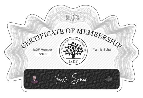 Yannic's Certificate of membership