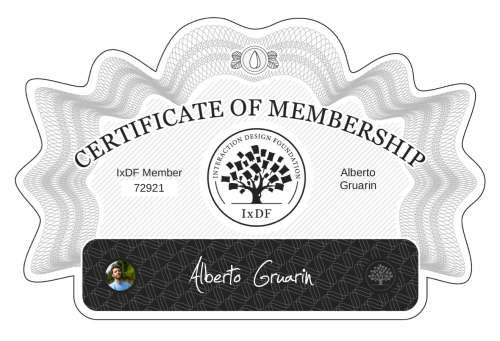Alberto's Certificate of membership