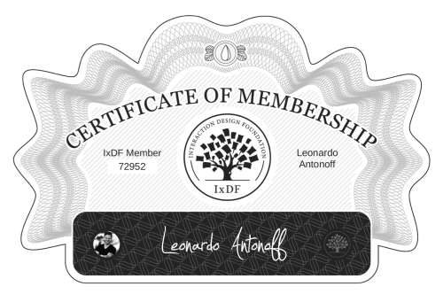 Leonardo's Certificate of membership