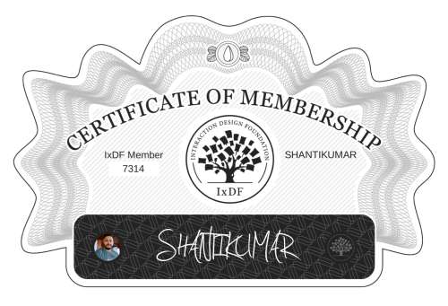 SHANTIKUMAR's Certificate of membership