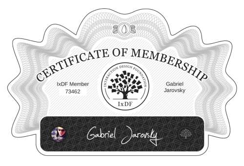 Gabriel's Certificate of membership