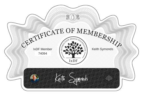 Keith's Certificate of membership