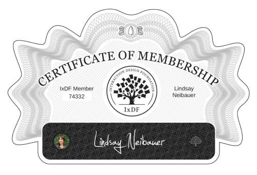 Lindsay's Certificate of membership