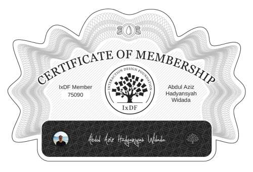 Abdul's Certificate of membership