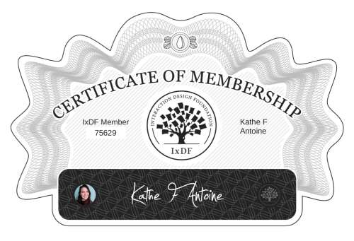 Kathe's Certificate of membership