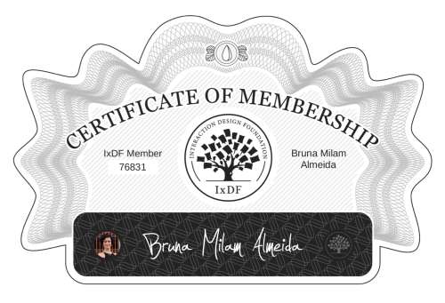 Bruna's Certificate of membership